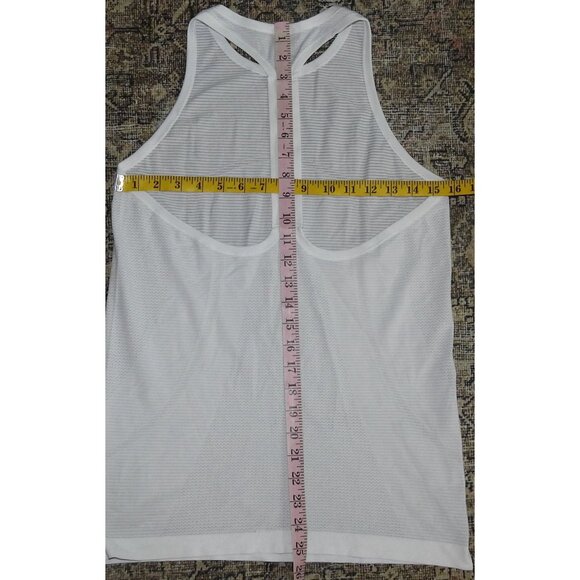Lululemon Racer Back White Tank Top Work Out Shirt Women's Small - Picture 4 of 4